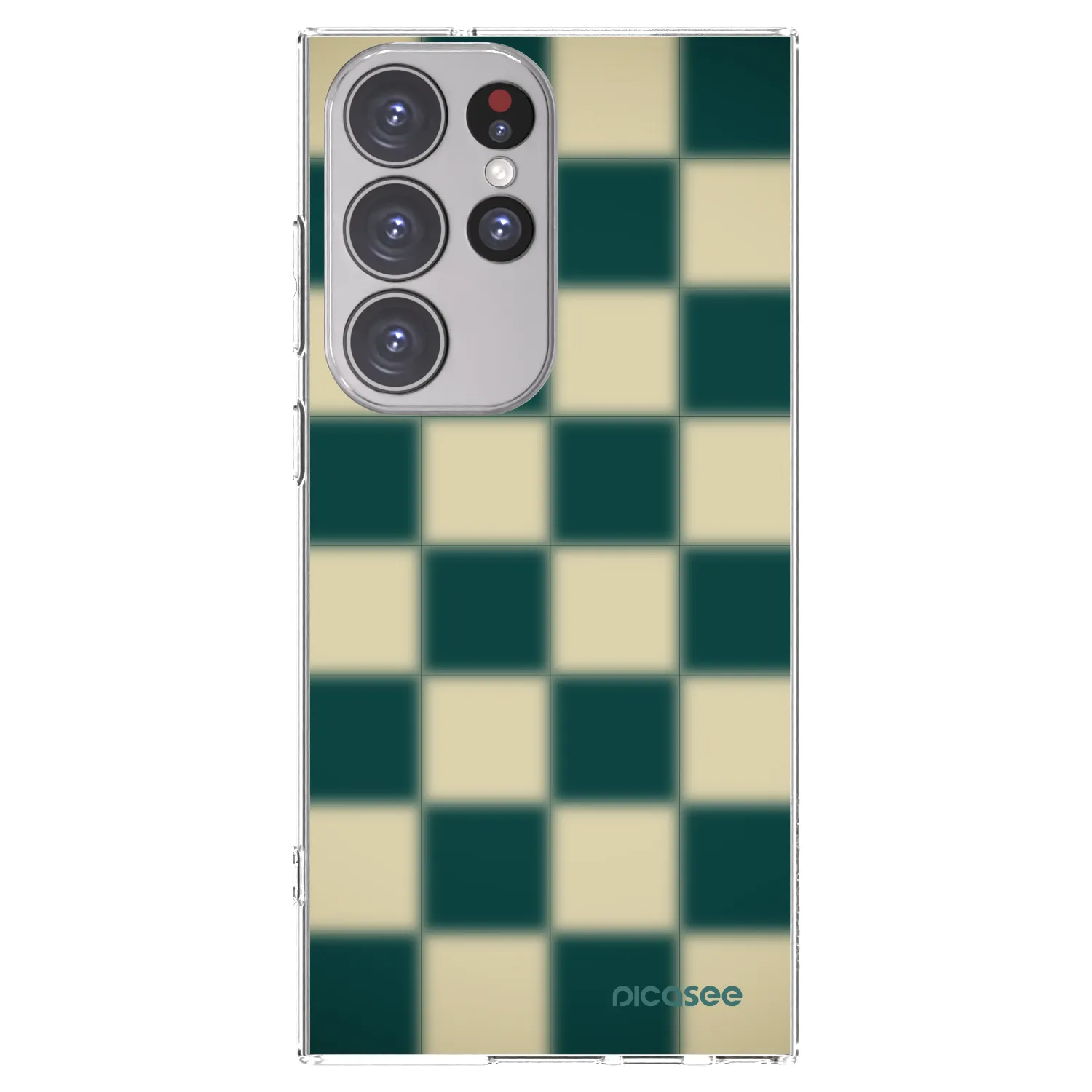 Picasee silikonový průhledný obal pro Samsung Galaxy S23 Ultra 5G - Shadow Chess