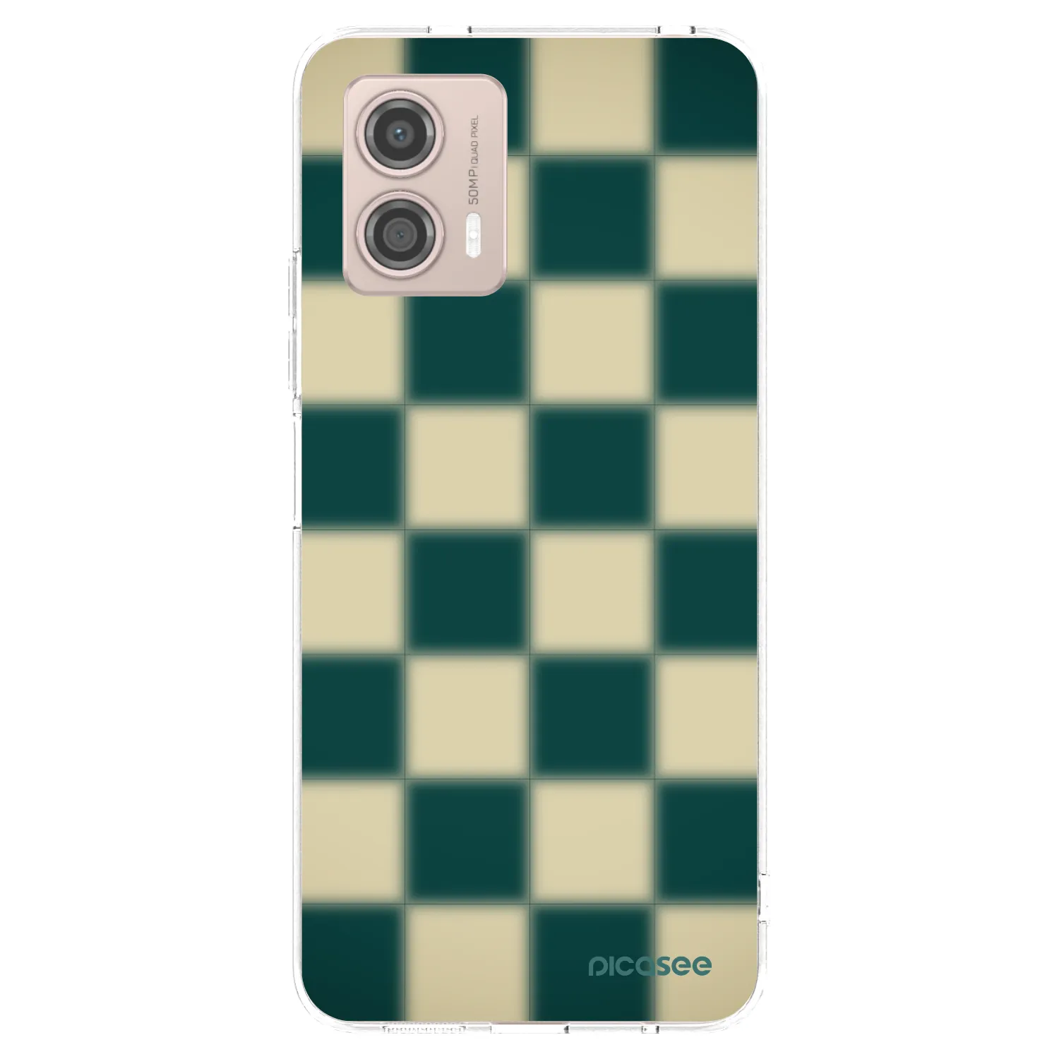 Picasee silikonový průhledný obal pro Motorola Moto G53 5G - Shadow Chess