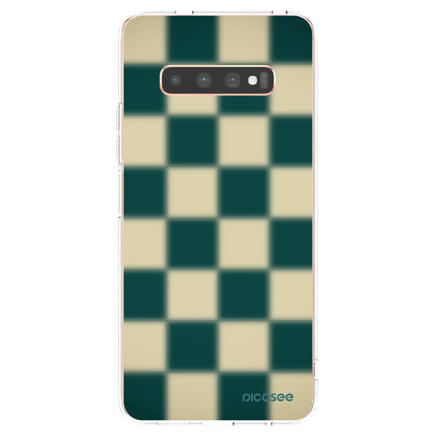 Picasee silikonový průhledný obal pro Samsung Galaxy S10 Plus G975 - Shadow Chess