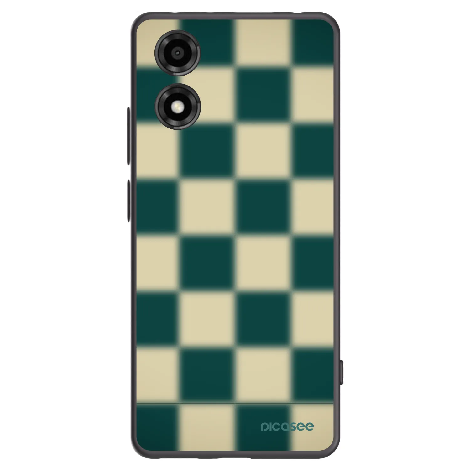 Picasee silikonový černý obal pro Motorola Moto E14 - Shadow Chess