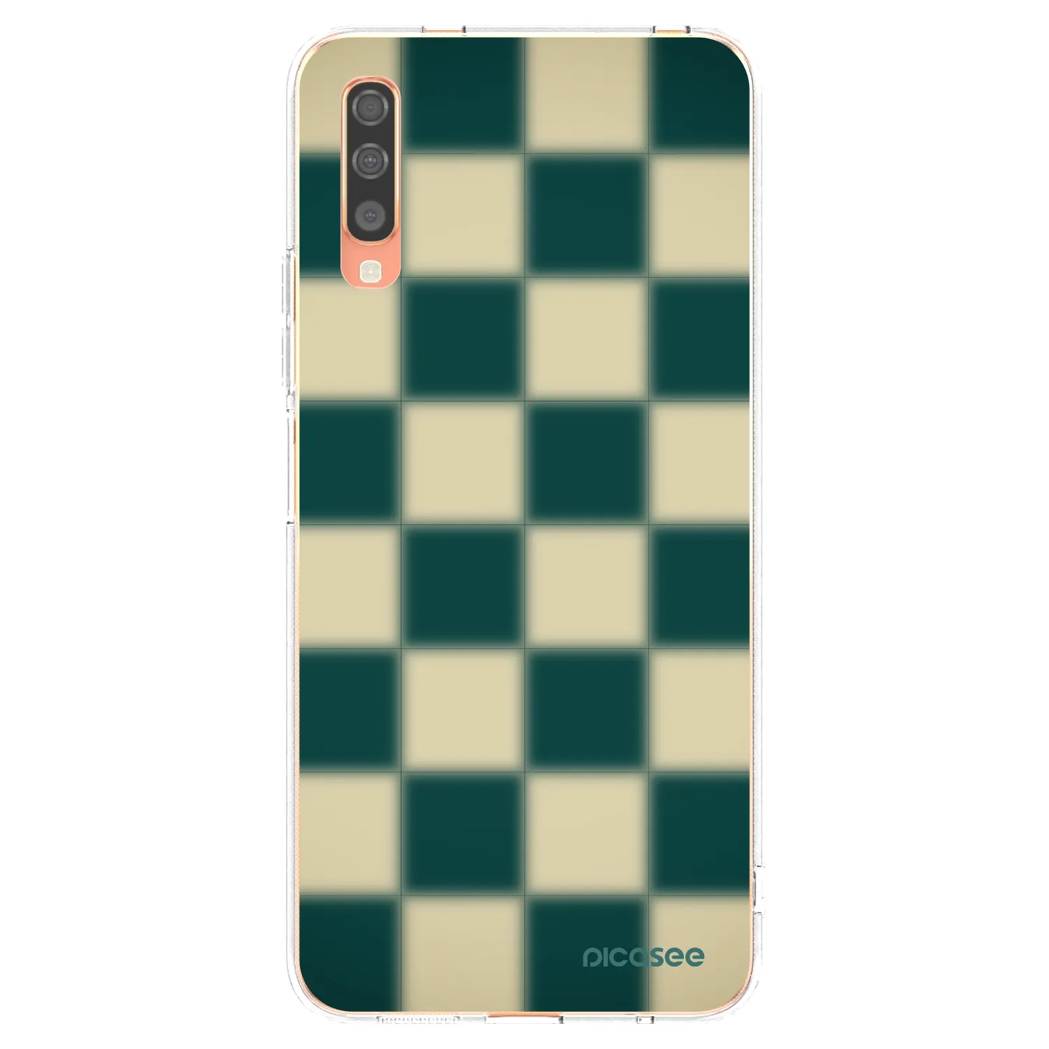 Picasee silikonový průhledný obal pro Samsung Galaxy A70 A705F - Shadow Chess