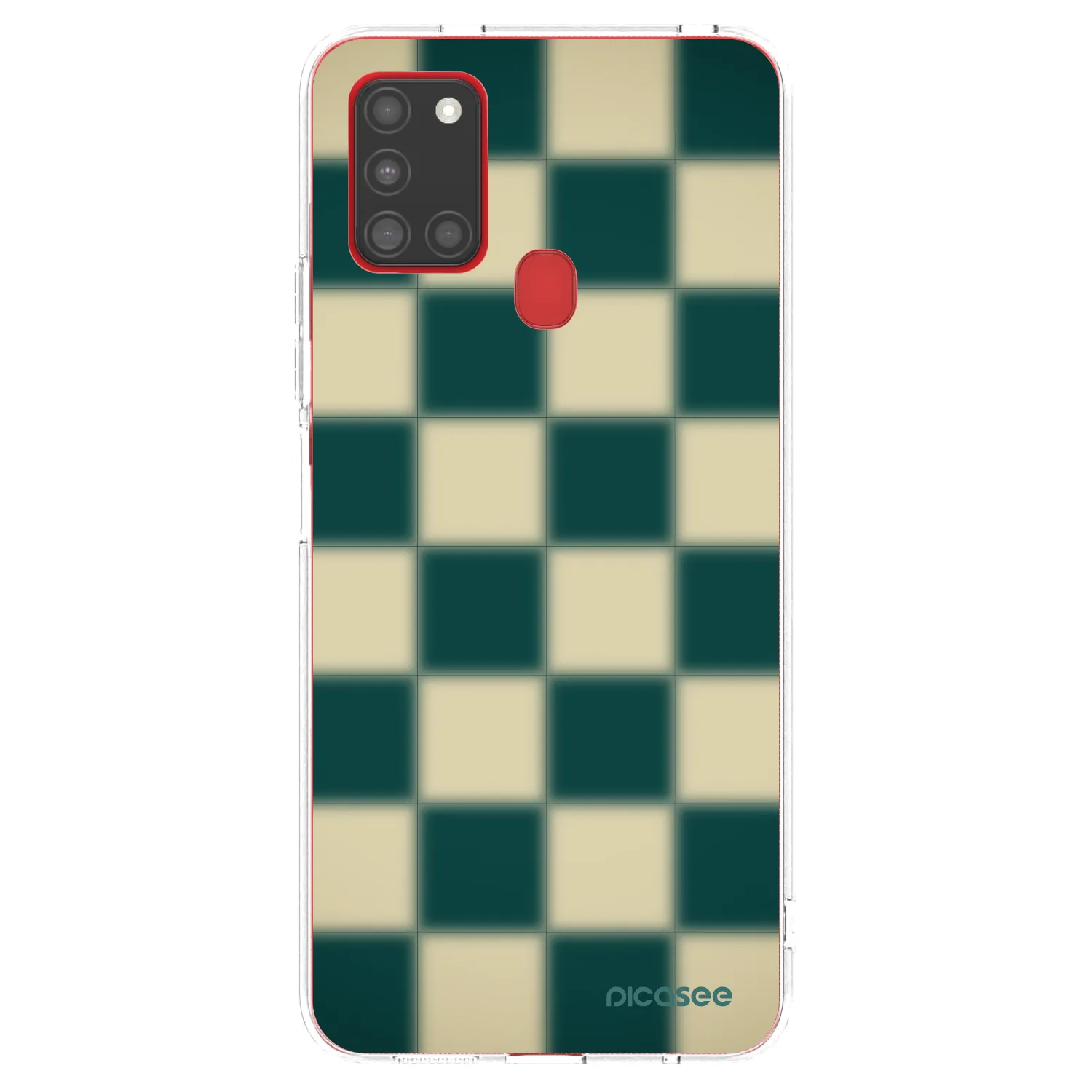 Picasee silikonový průhledný obal pro Samsung Galaxy A21s - Shadow Chess