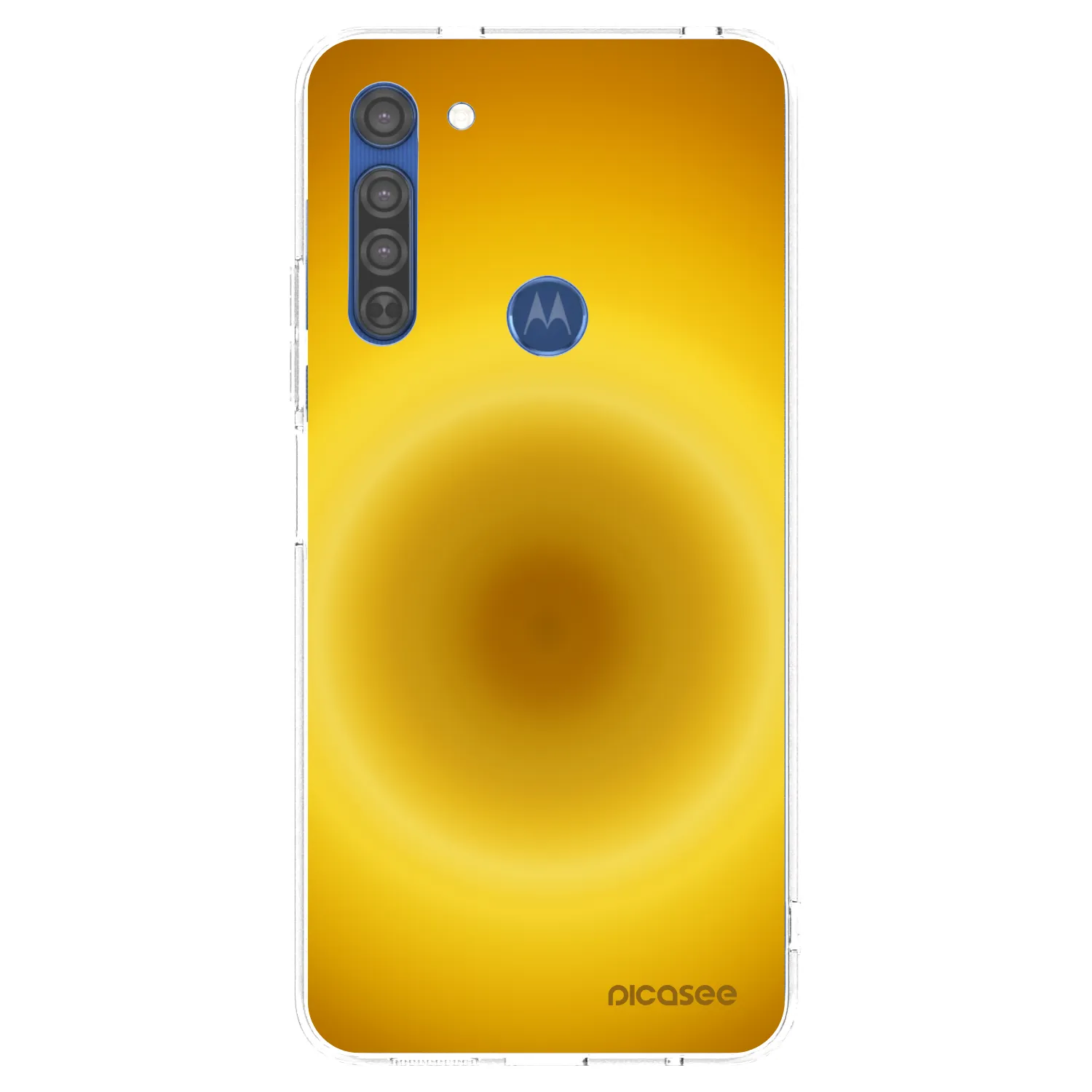 Picasee silikonový průhledný obal pro Motorola Moto G8 - Solar Pulse