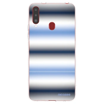 Picasee silikonový průhledný obal pro Samsung Galaxy A20s - Static Lines