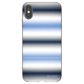 Picasee silikonový průhledný obal pro Apple iPhone XS Max - Static Lines