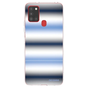 Picasee silikonový průhledný obal pro Samsung Galaxy A21s - Static Lines