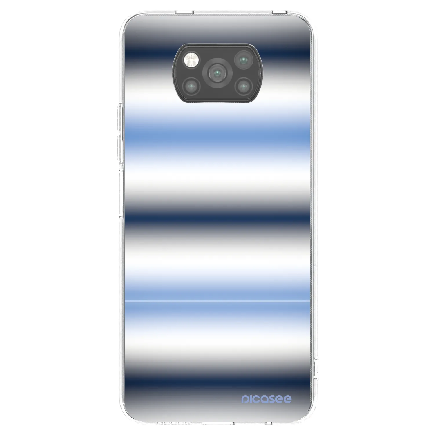 Picasee silikonový černý obal pro Xiaomi Poco X3 - Static Lines