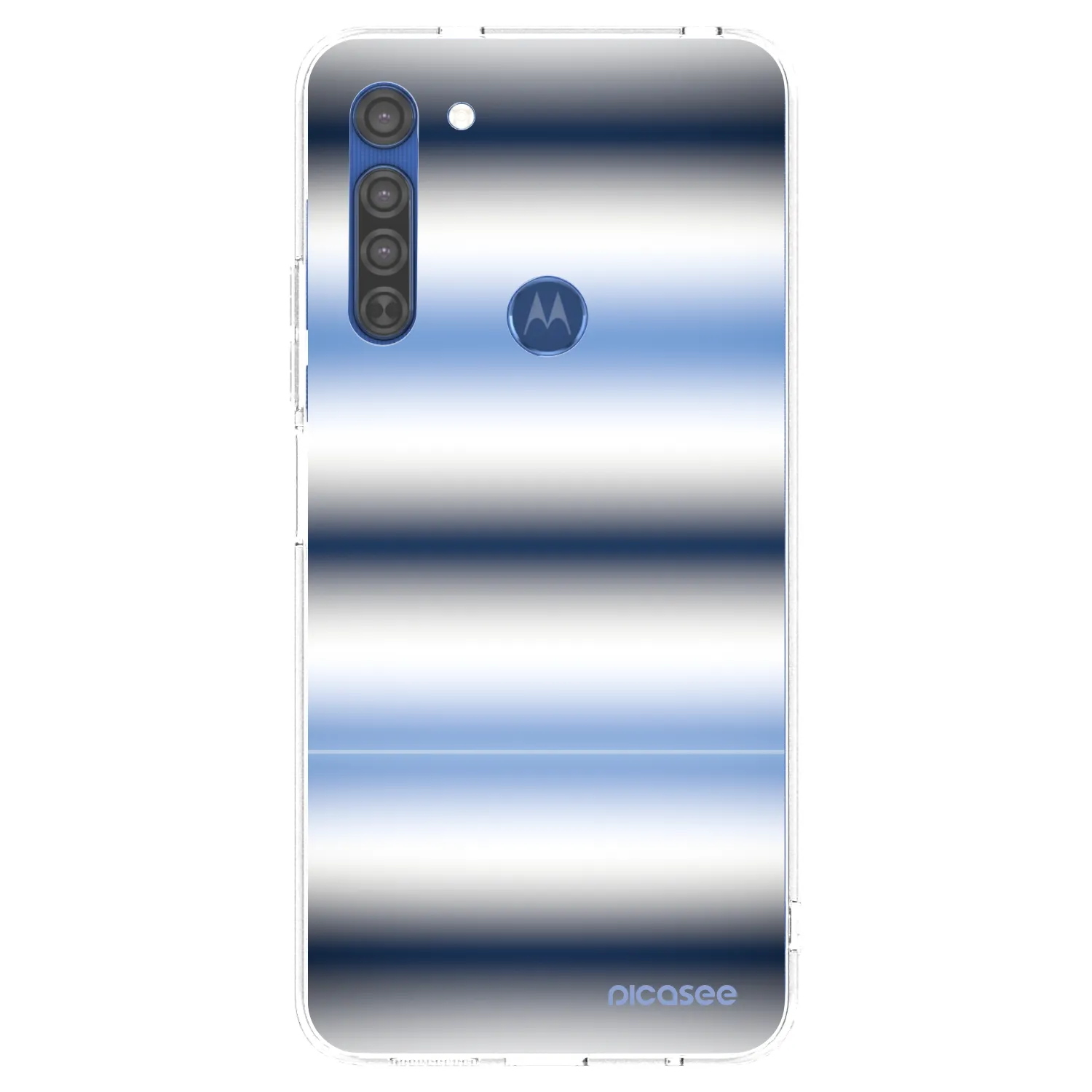 Picasee silikonový průhledný obal pro Motorola Moto G8 - Static Lines