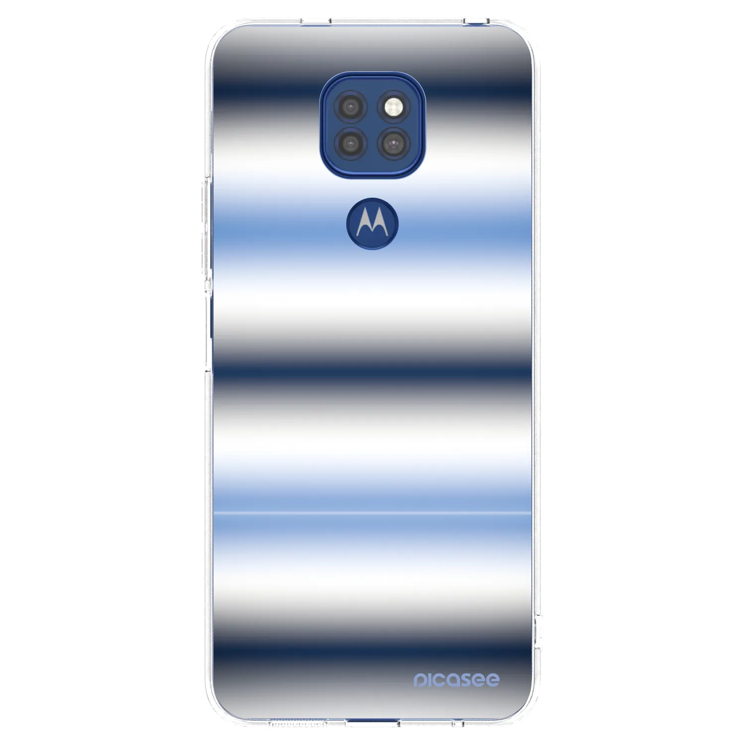 Picasee silikonový průhledný obal pro Motorola Moto G9 Play - Static Lines