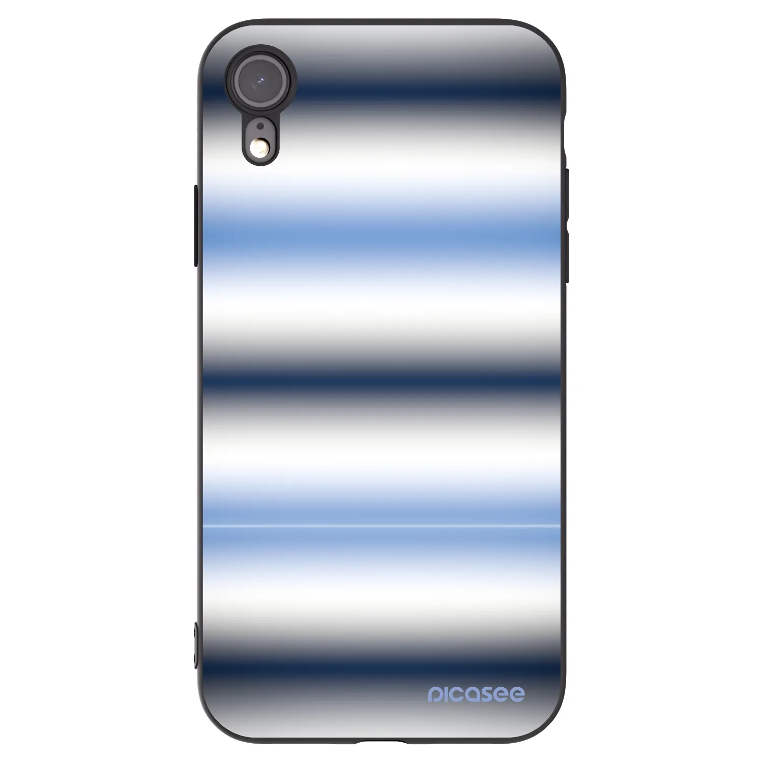 Picasee silikonový černý obal pro Apple iPhone XR - Static Lines