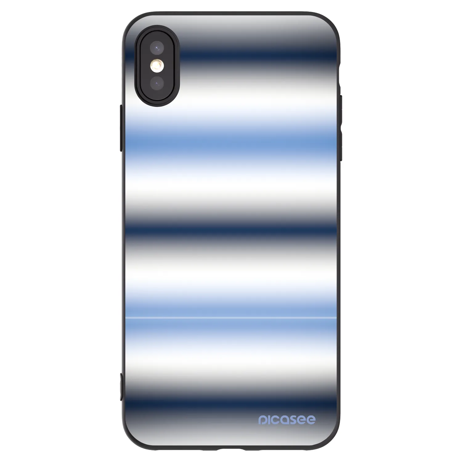 Picasee silikonový černý obal pro Apple iPhone XS Max - Static Lines