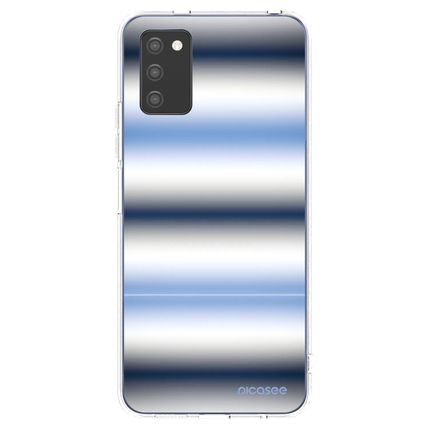 Picasee silikonový průhledný obal pro Samsung Galaxy A03s A037G - Static Lines