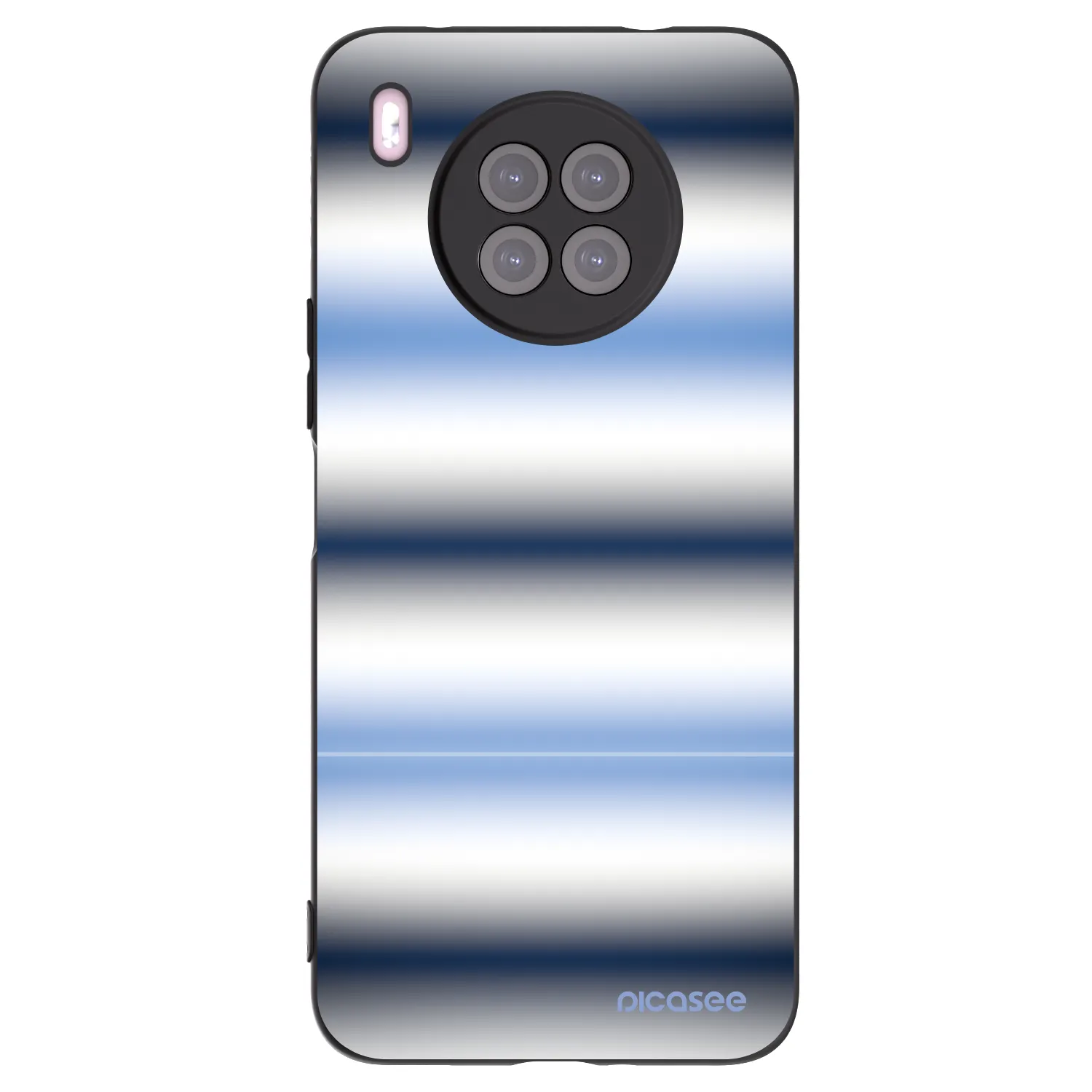 Picasee silikonový černý obal pro Huawei Nova 8i - Static Lines