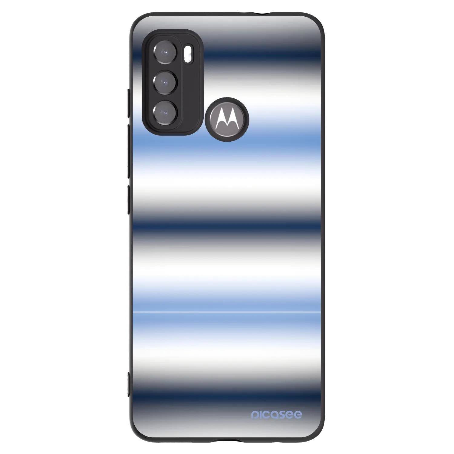 Picasee silikonový černý obal pro Motorola Moto G60 - Static Lines
