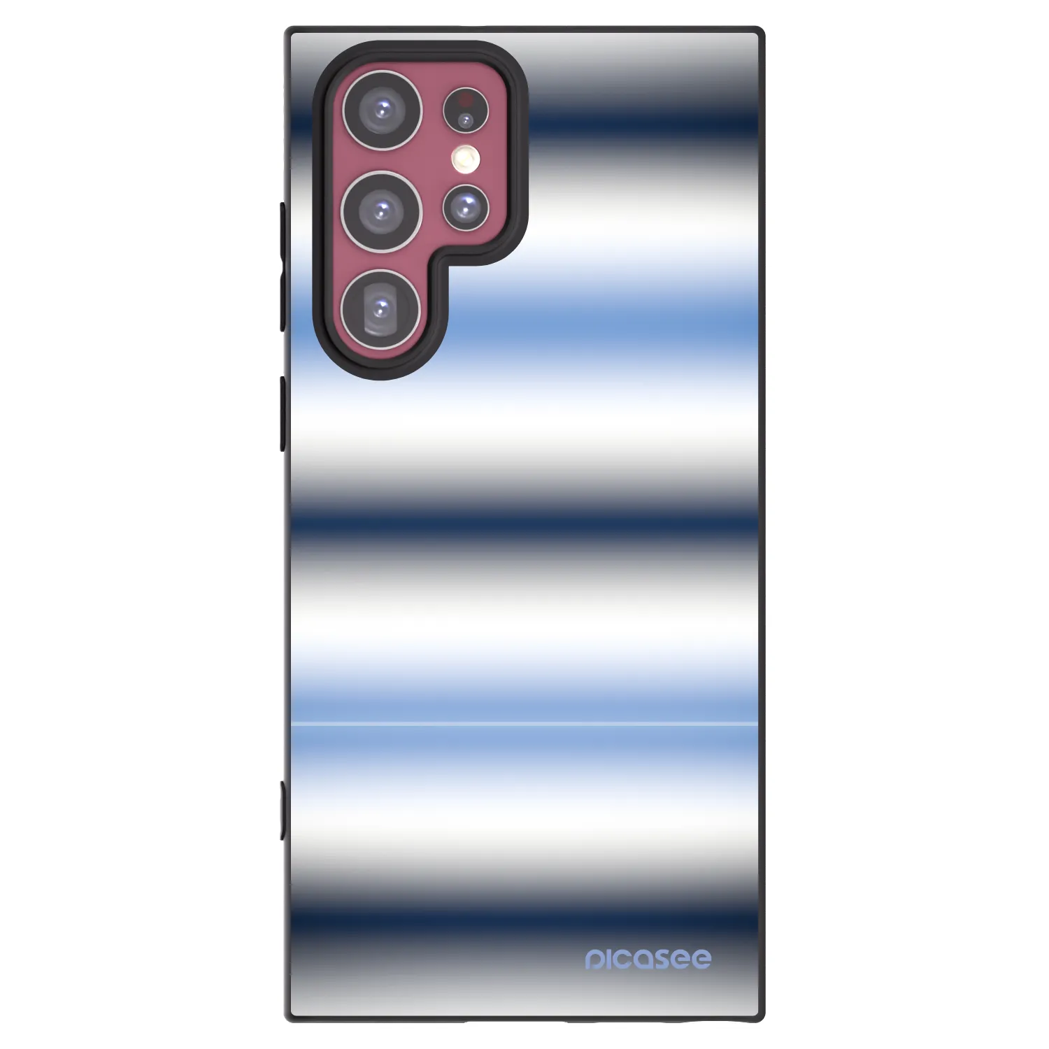 Picasee silikonový černý obal pro Samsung Galaxy S22 Ultra 5G - Static Lines