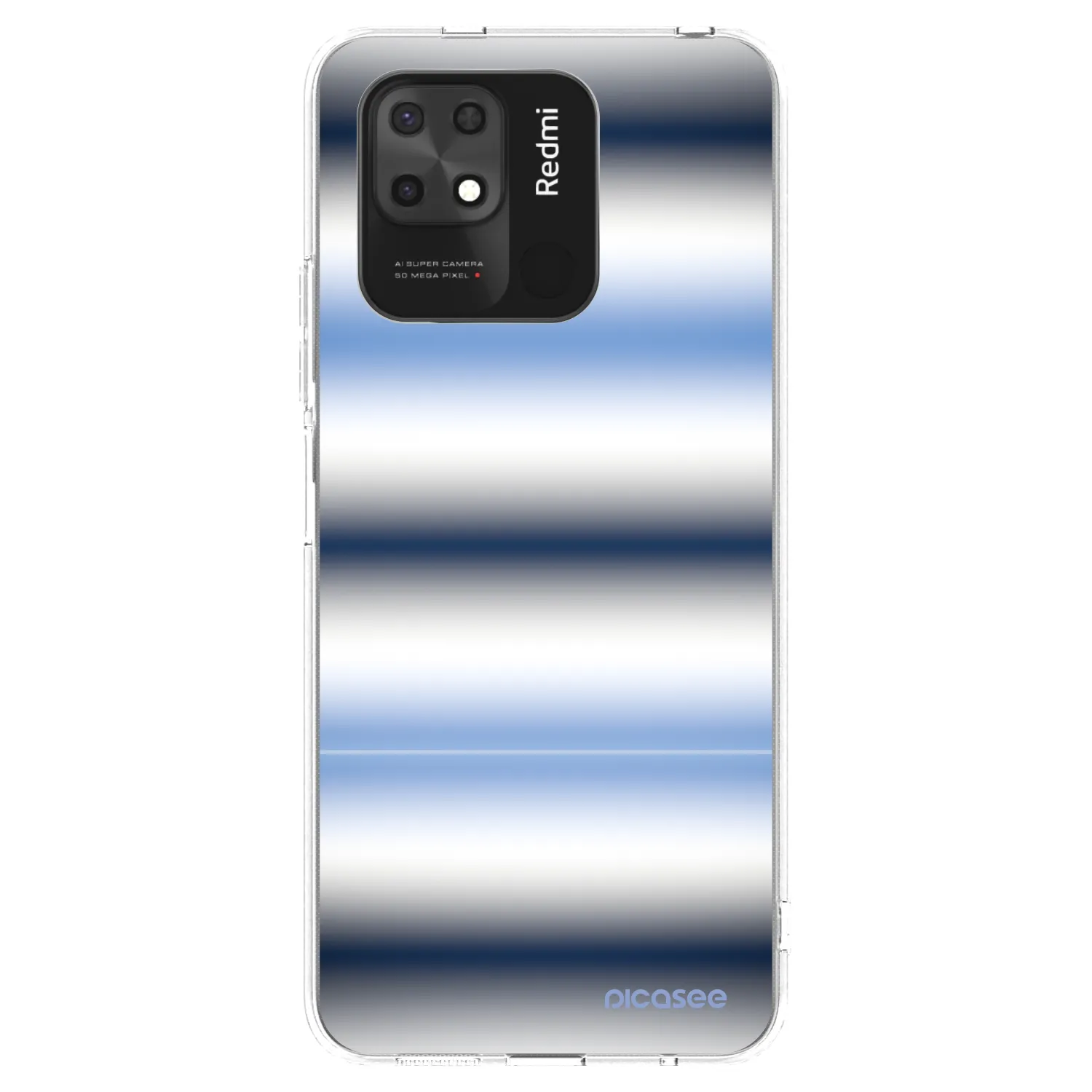 Picasee silikonový průhledný obal pro Xiaomi Redmi 10C - Static Lines