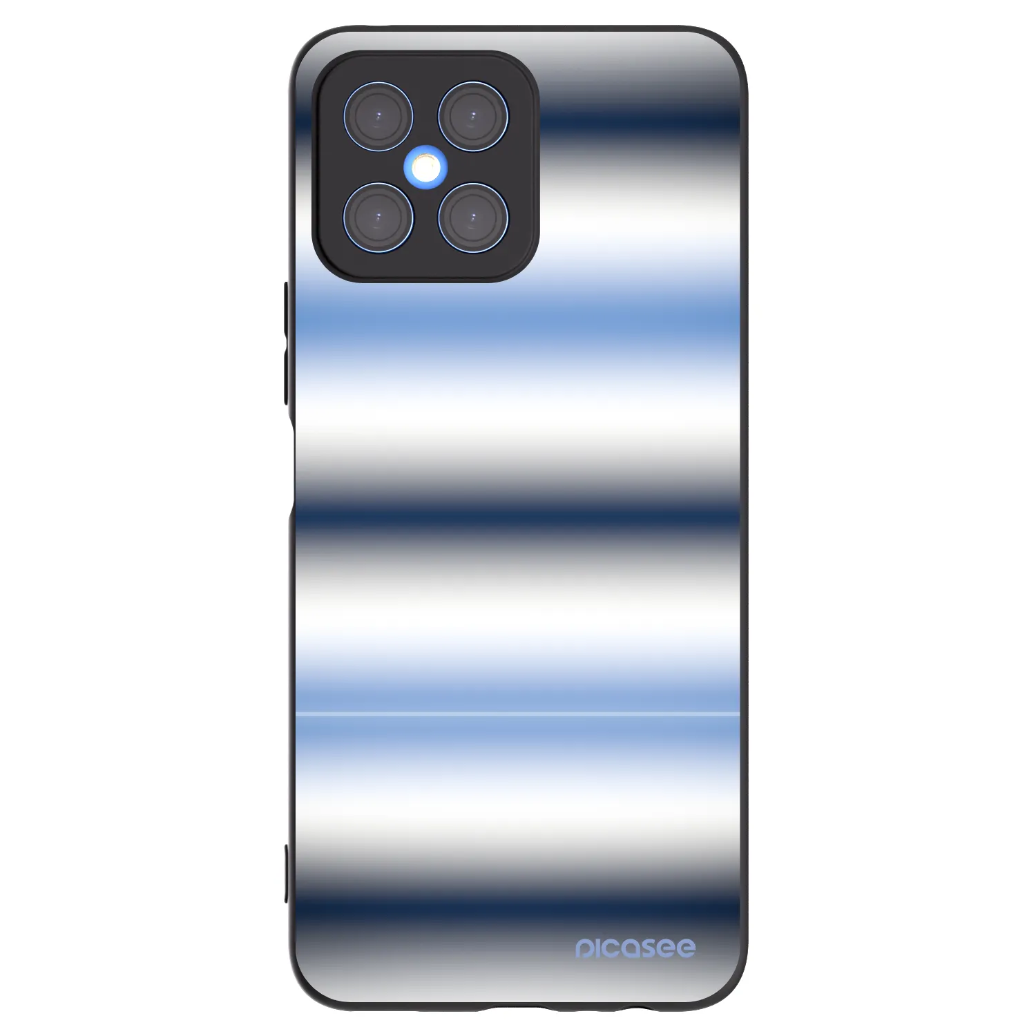 Picasee silikonový černý obal pro Honor X8 4G - Static Lines