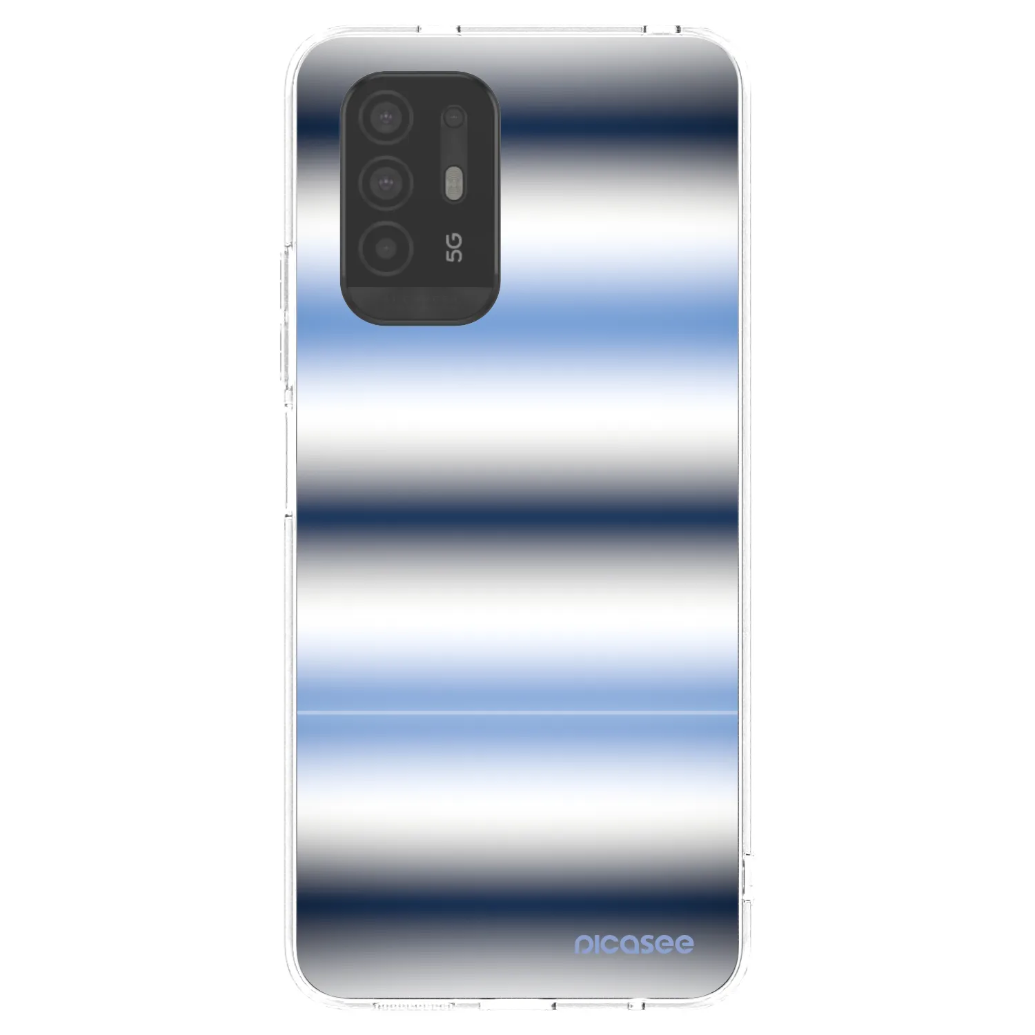 Picasee silikonový průhledný obal pro OPPO A94 5G - Static Lines
