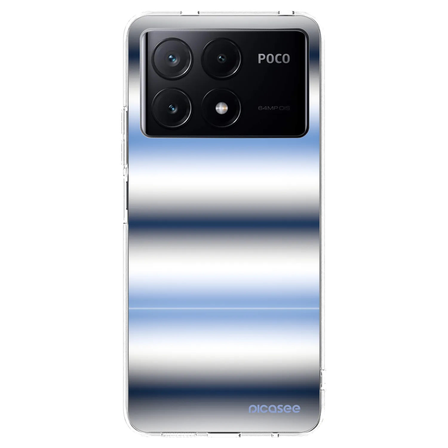 Picasee silikonový průhledný obal pro Xiaomi Poco X6 Pro - Static Lines
