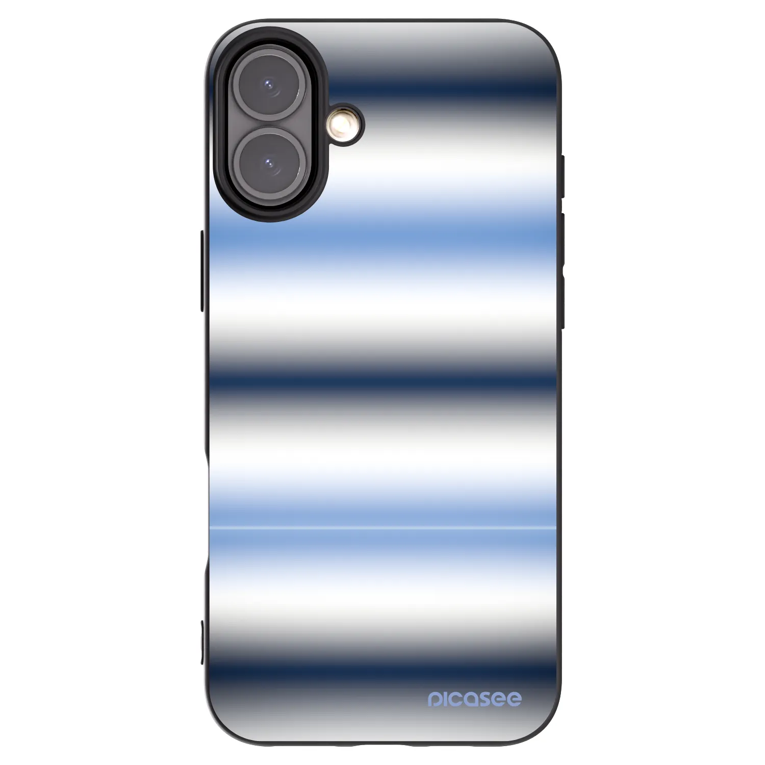 Picasee silikonový černý obal pro Apple iPhone 16 Plus - Static Lines