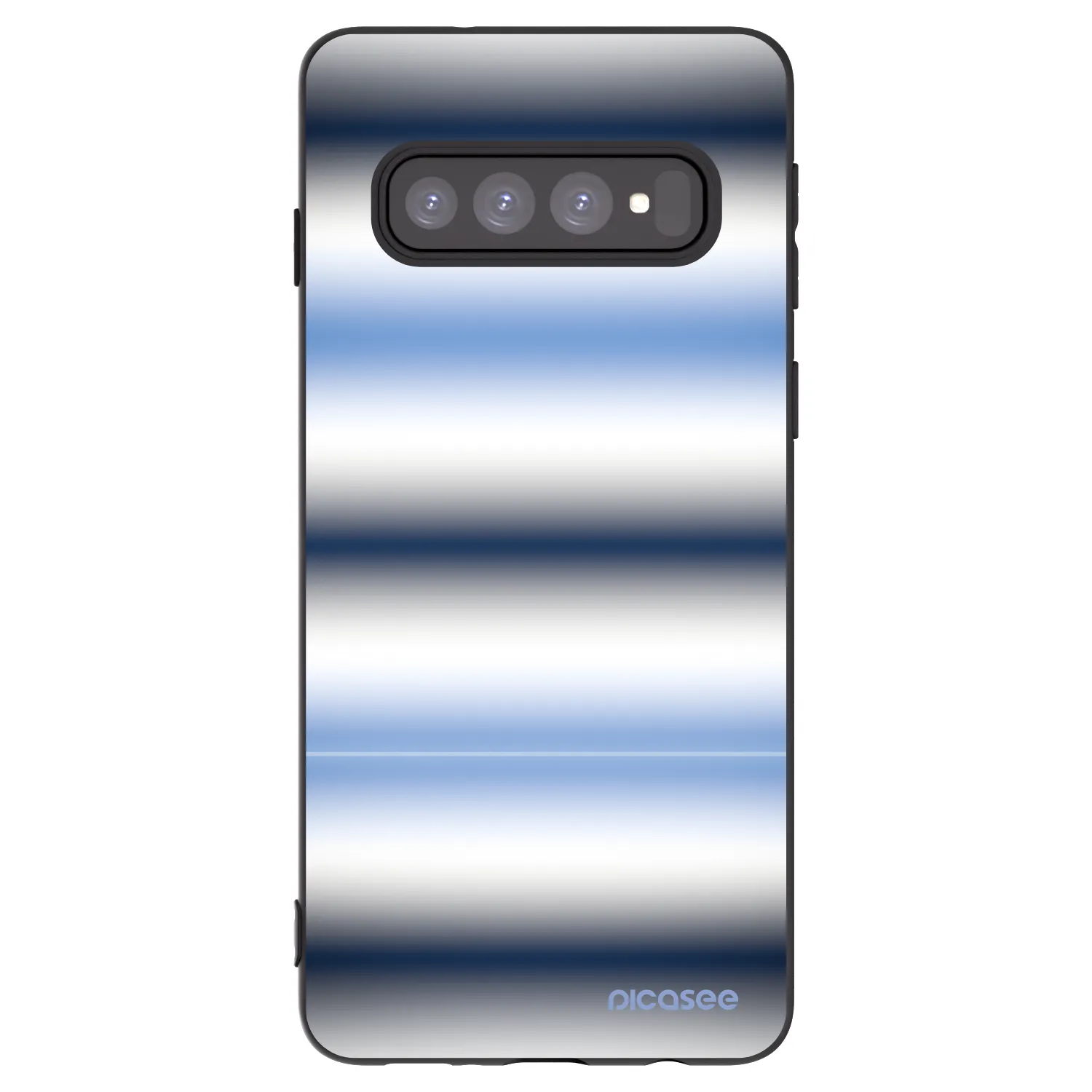 Picasee silikonový černý obal pro Samsung Galaxy S10 G973 - Static Lines
