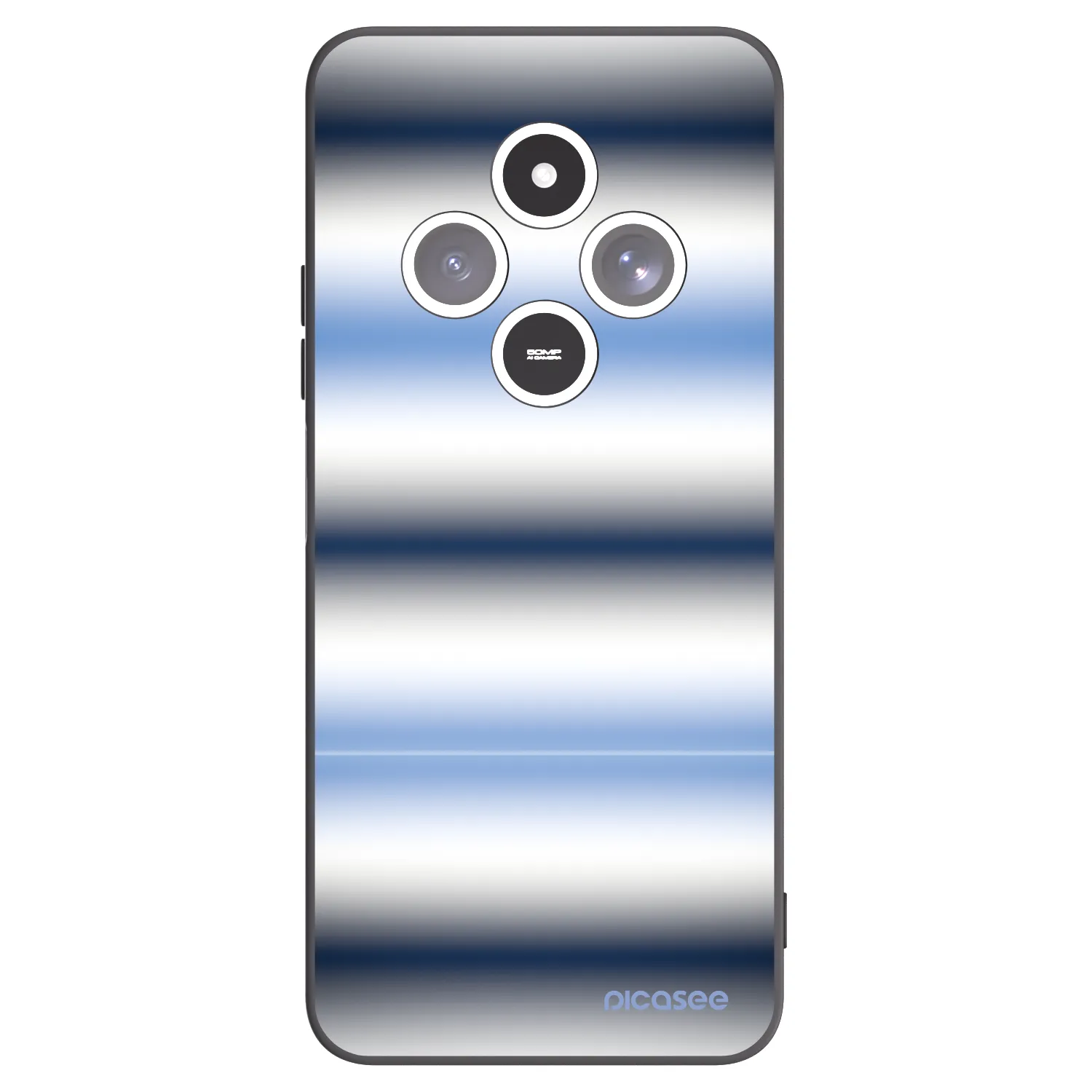 Picasee silikonový černý obal pro Xiaomi Redmi 14C - Static Lines