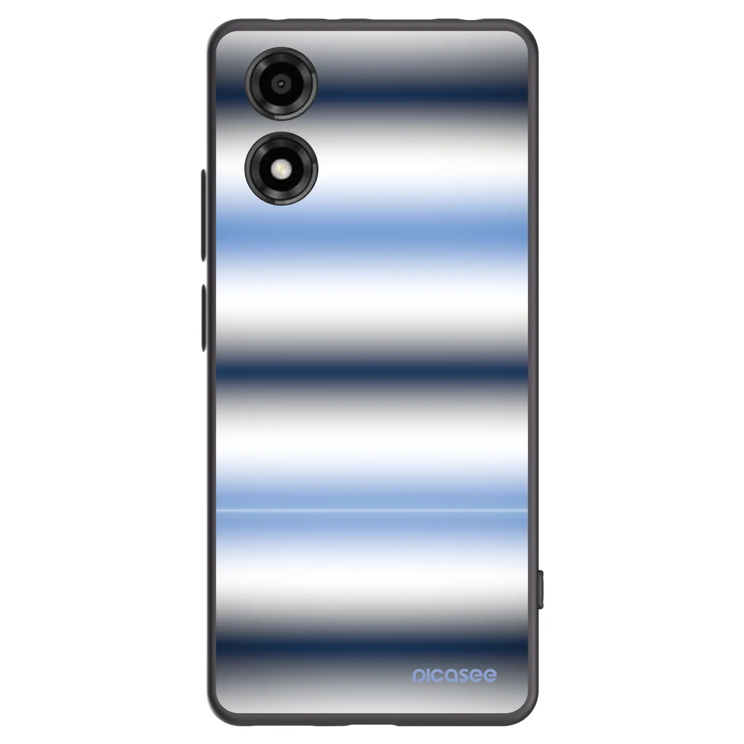 Picasee silikonový černý obal pro Motorola Moto E14 - Static Lines