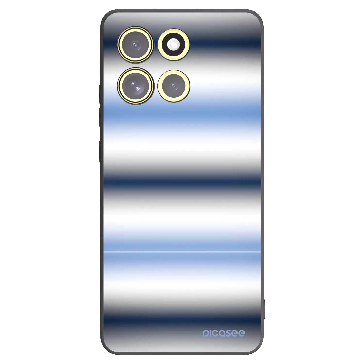 Picasee silikonový černý obal pro Motorola Moto G86 Power 5G - Static Lines