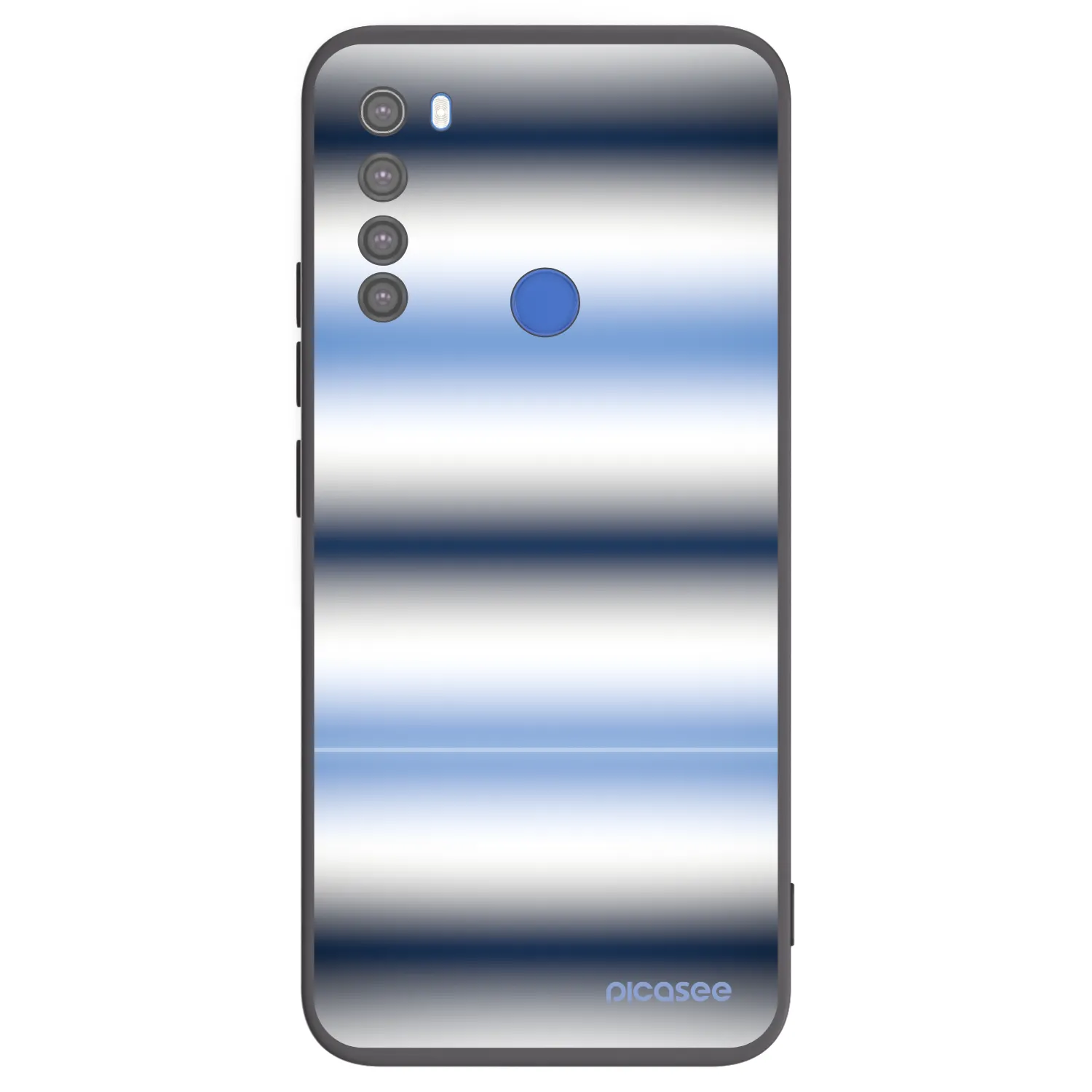 Picasee silikonový černý obal pro Xiaomi Redmi Note 8T - Static Lines