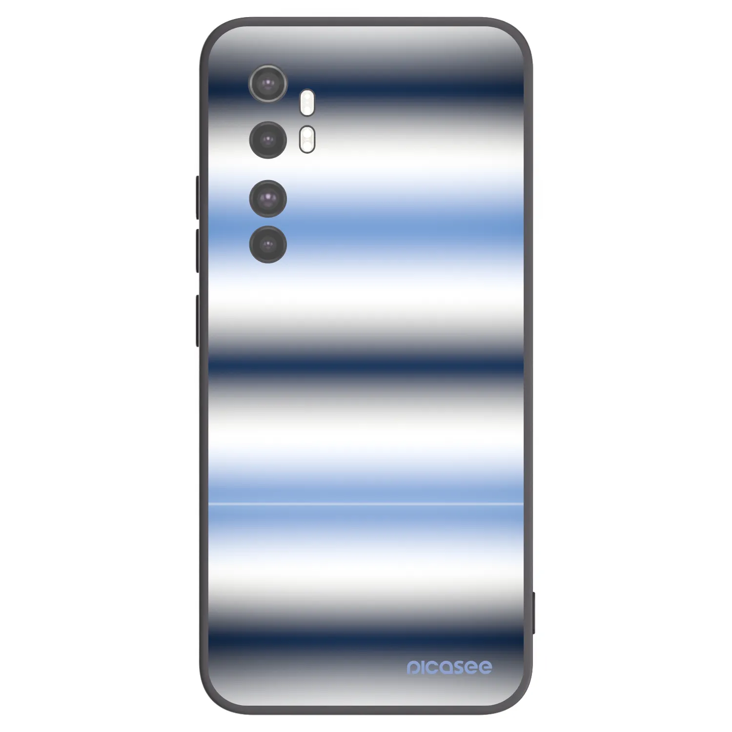 Picasee silikonový černý obal pro Xiaomi Mi Note 10 Lite - Static Lines