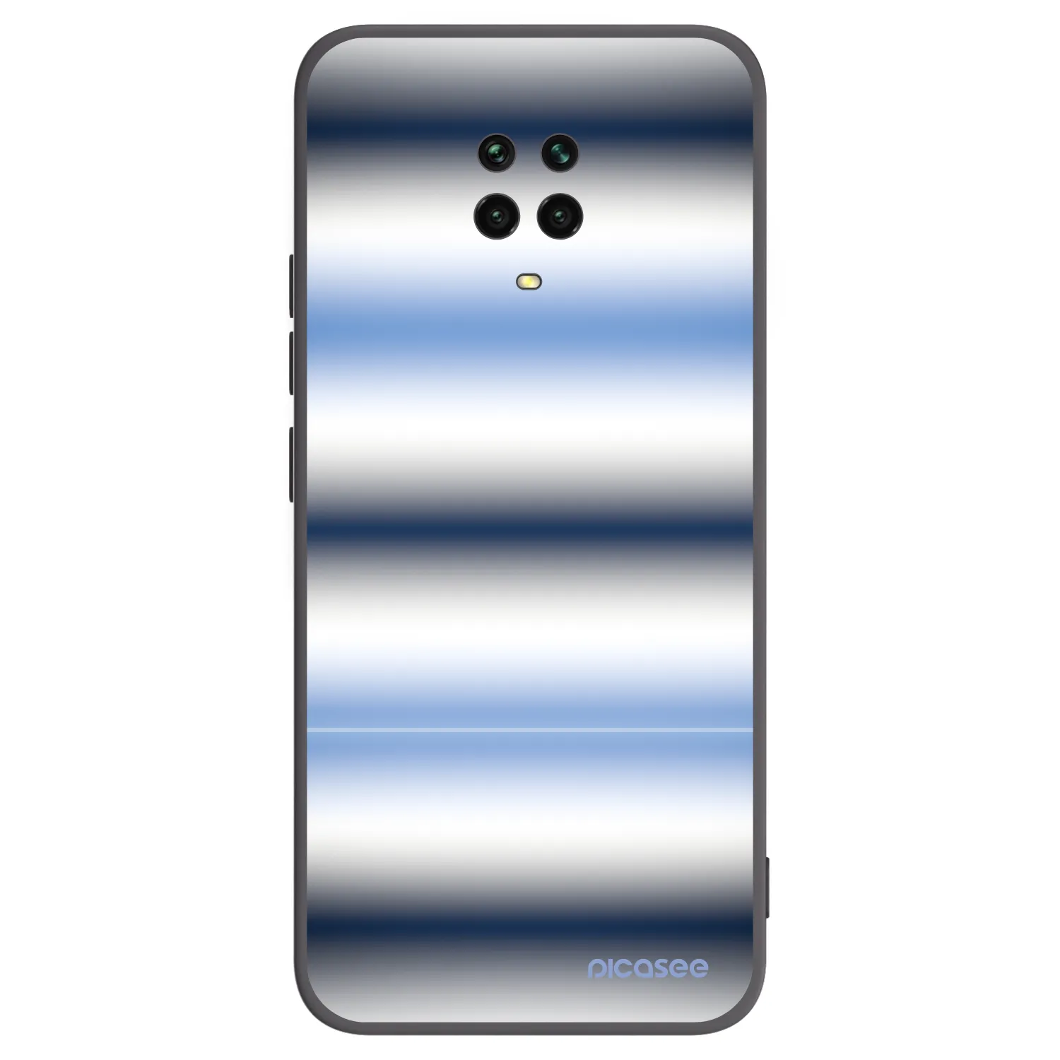 Picasee silikonový černý obal pro Xiaomi Redmi Note 9S - Static Lines