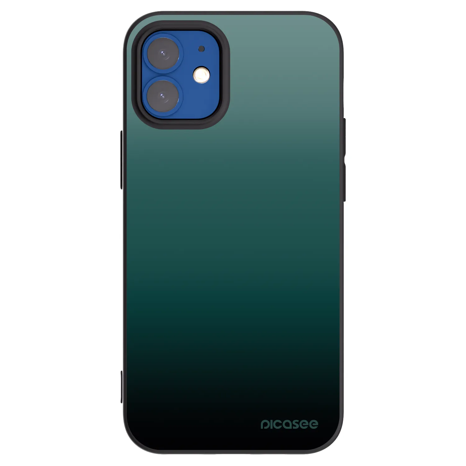 Picasee silikonový černý obal pro Apple iPhone 12 mini - Verdant Fade