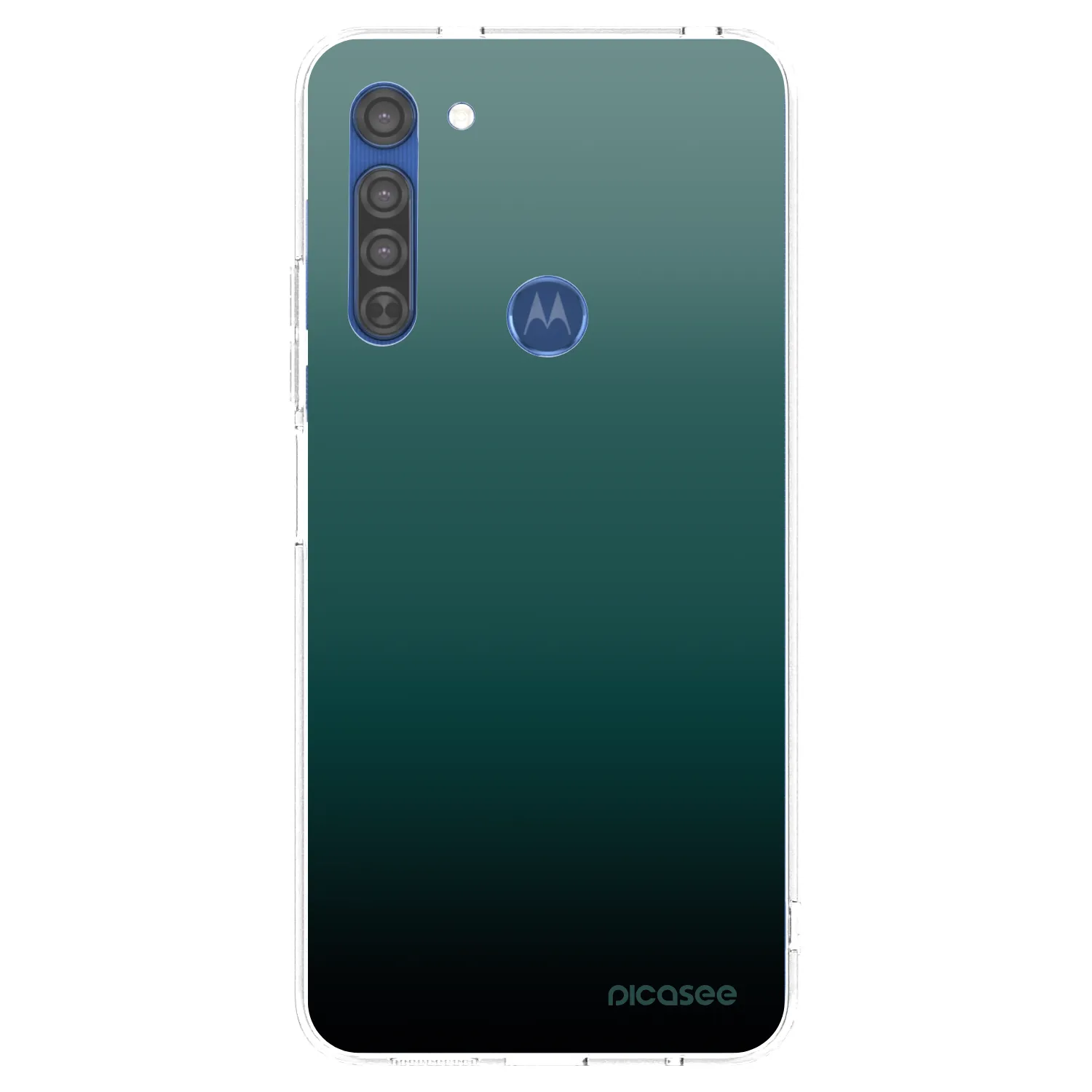 Picasee silikonový průhledný obal pro Motorola Moto G8 - Verdant Fade