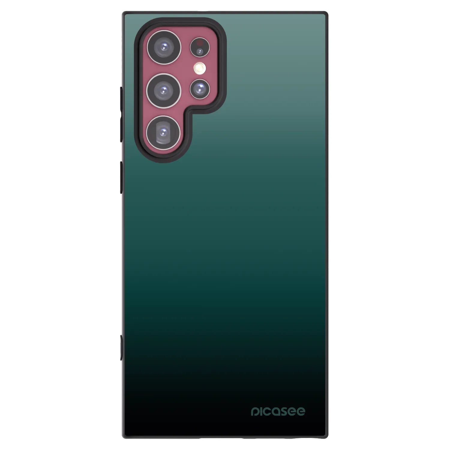 Picasee silikonový černý obal pro Samsung Galaxy S22 Ultra 5G - Verdant Fade