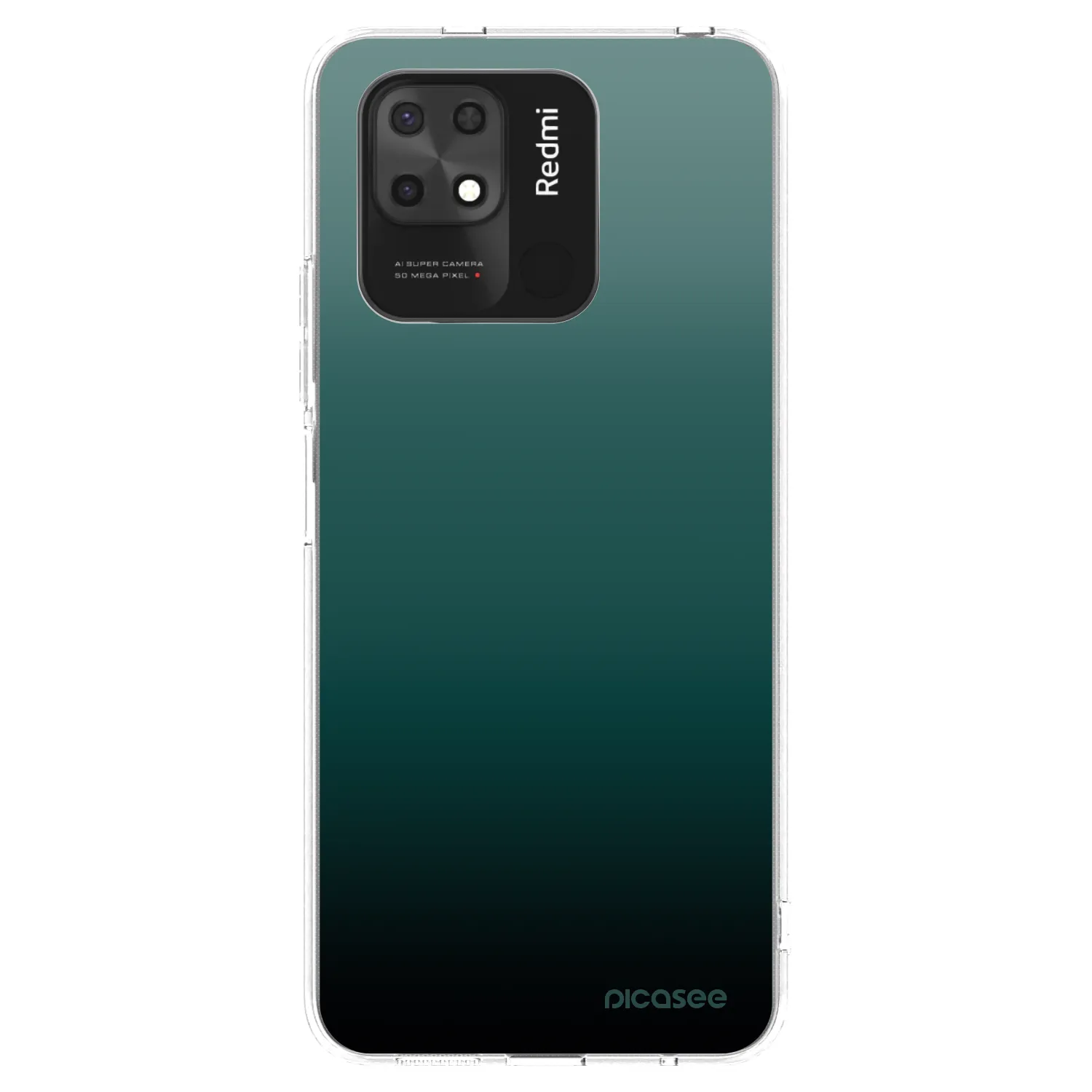 Picasee silikonový průhledný obal pro Xiaomi Redmi 10C - Verdant Fade