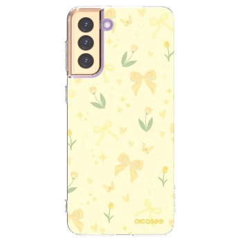 Picasee silikonový průhledný obal pro Samsung Galaxy S21+ 5G G996F - Honey Blossom