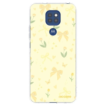 Picasee silikonový průhledný obal pro Motorola Moto G9 Play - Honey Blossom