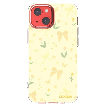 Picasee silikonový průhledný obal pro Apple iPhone 13 mini - Honey Blossom