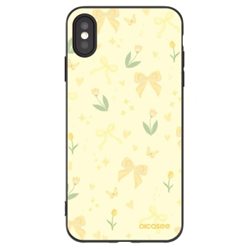 Picasee silikonový černý obal pro Apple iPhone XS Max - Honey Blossom