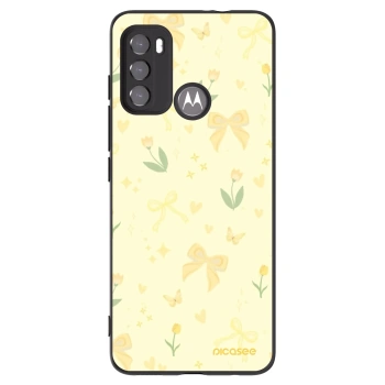 Picasee silikonový černý obal pro Motorola Moto G60 - Honey Blossom