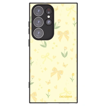Picasee silikonový černý obal pro Samsung Galaxy S23 Ultra 5G - Honey Blossom