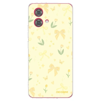 Picasee silikonový průhledný obal pro Motorola Moto G84 5G - Honey Blossom