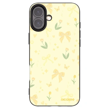 Picasee silikonový černý obal pro Apple iPhone 16 Plus - Honey Blossom