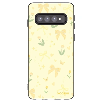 Picasee silikonový černý obal pro Samsung Galaxy S10 G973 - Honey Blossom