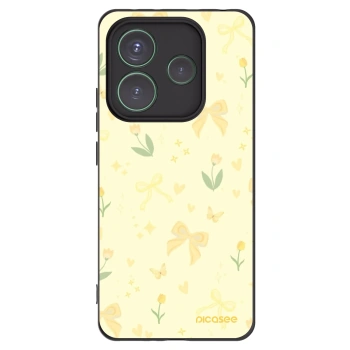 Picasee silikonový černý obal pro Xiaomi Redmi Note 14 5G - Honey Blossom
