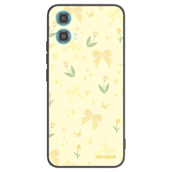 Picasee silikonový černý obal pro Motorola Moto G34 5G - Honey Blossom