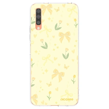 Picasee silikonový průhledný obal pro Samsung Galaxy A70 A705F - Honey Blossom