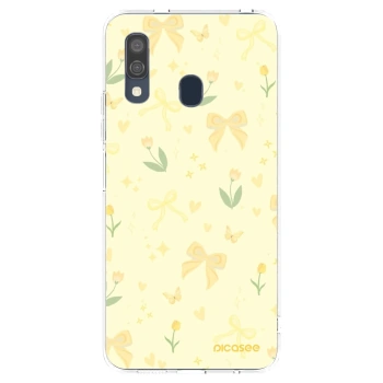 Picasee silikonový průhledný obal pro Samsung Galaxy A40 A405F - Honey Blossom