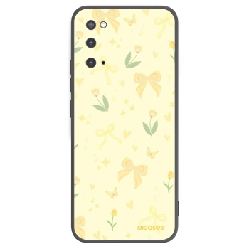 Picasee silikonový černý obal pro Samsung Galaxy S20 G980F - Honey Blossom