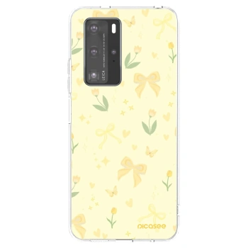 Picasee silikonový průhledný obal pro Huawei P40 Pro - Honey Blossom